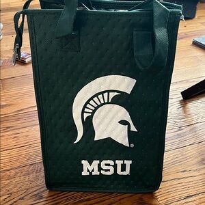 MSU Green Quilted cooler Bag